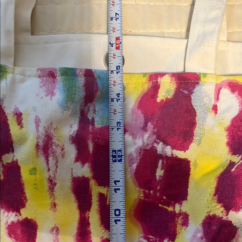 Magid Colorful Tie-Dye Tote Bag with Fringe - Picture 7 of 9
